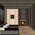 Japanese-style sauna room khan steam room dry steam room 3d model