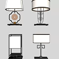New Chinese Style Table Lamp 3d model