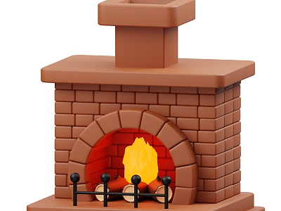 Modern Stove Cartoon Stove 3d model