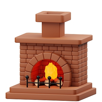 Modern Stove Cartoon Stove 3d model