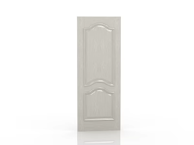 European-style solid wood door 3d model