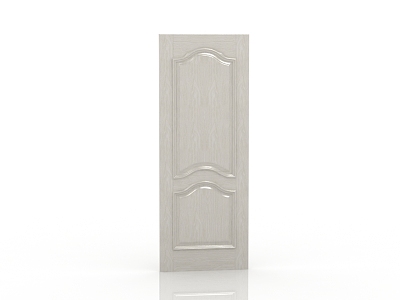 European-style solid wood door 3d model