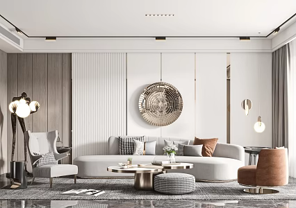 Light Luxury Living Room 3d model