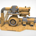 Heavy Duty Industrial Turbine Equipment With Metal Platform Access Ladder And Pipes