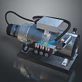 Mechanical Industrial Equipment With Metal Structure Blue Yellow Wires And Motor Component Mounting Base