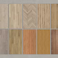 Various Wooden Flooring Samples With Different Wood Grain Textures Colors And Herringbone Patterns 3d model