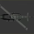 Military Helicopter With Orange Ladder And Hanging Figure