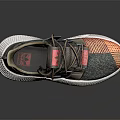 Comfortable Sports Sneakers With Green Mesh Upper Brown Leather Straps Red Accents And Textured Sole