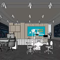 Modern Dental Clinic Interior With Treatment Chair Medical Equipment And Workstation
