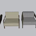 Modern Single Sofa Designs With Wooden Armrests Sleek Beige Gray Upholstery And Simple Lines