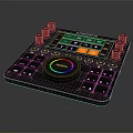 Modern Synthesizer Portable Synthesizer Mixer Reverberator 3d model