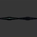 Fantasy Glowing Blue Blade Sword With Black Hilt And Decorative Design
