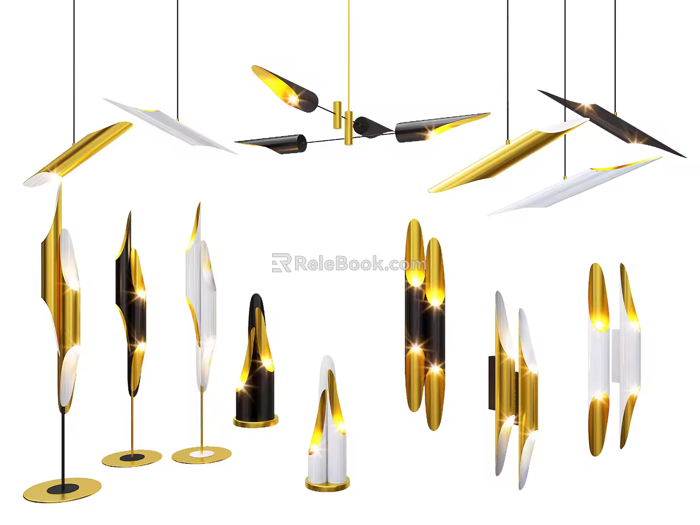 Modern lamp combination wall lamp table lamp 3d model