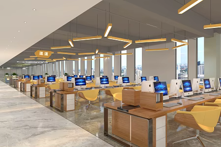Modern Office Space Open Office Space Public Office Area Office Space Office Space Office Negotiation Area 3d model