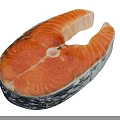 Realistic Salmon Steak Shaped Carpet With Orange White Pattern For Living Room Decor