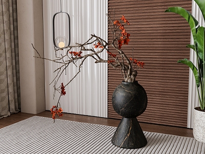 Wind vase ornaments model