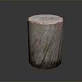 Rustic Organic Wooden Stone Stump Featuring Natural Texture and Smooth Surface
