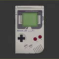 Nintendo Game Boy Portable Electronic Console With White Cross Directional Pad Red Buttons Green Screen