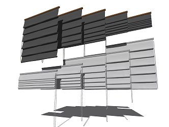 Modern Roman Curtain 3d model