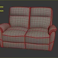 Light Gray Leather Two Seater Sofa With Modern Design And Plush Cushioned Seats