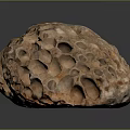 Natural Brown Porous Stone With Unique Hole Texture For Decorative Use