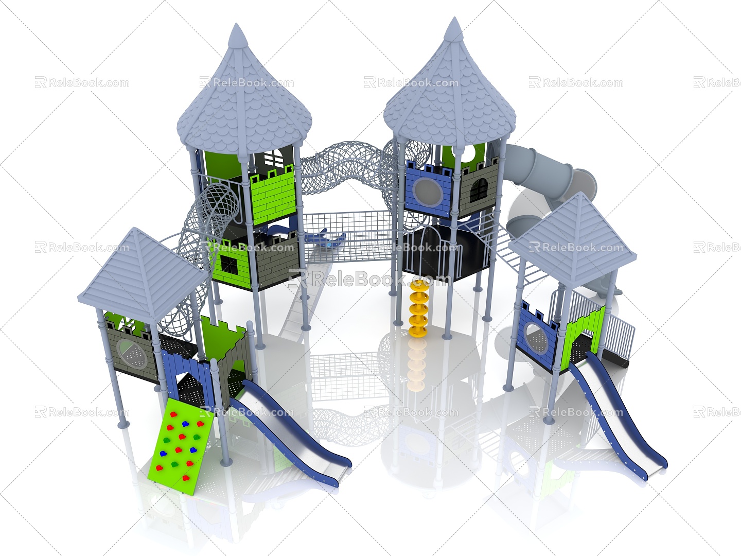 Slide Children's Slide Amusement Equipment Outdoor Slide Children's Combined Slide Outdoor Little Doctor Children's Amusement Equipment 3d model