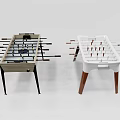 Modern Foosball Table Play Equipment With Wooden Legs And Contrasting Color Styles