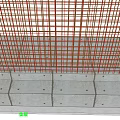 Post Cast Strip Reinforcement Structure With Steel Bars And Concrete Formwork 3d model