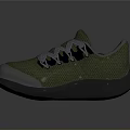 Light Green And White Mesh Design Sneakers With White Laces And Gray Soles