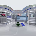 U8 KONG Trendy Shoes Mall Store With Modern Neon Lights And Shoe Displays