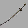 Traditional Samurai Sword with Decorative Hilt and Golden Accents for Collectors