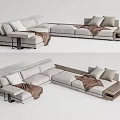 Modern corner sofa multiplayer sofa 3d model