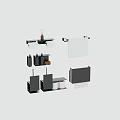 Modern Black Bathroom Accessories Including Toilet Paper Holders Towel Bars Soap Dishes And Tissue Box Holders