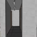 Modern Public Restroom Design With Wooden Stalls Toilet Sinks Mirrors And Lighting Fixtures