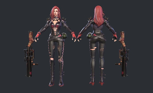 Female Killer Assassin 3d model