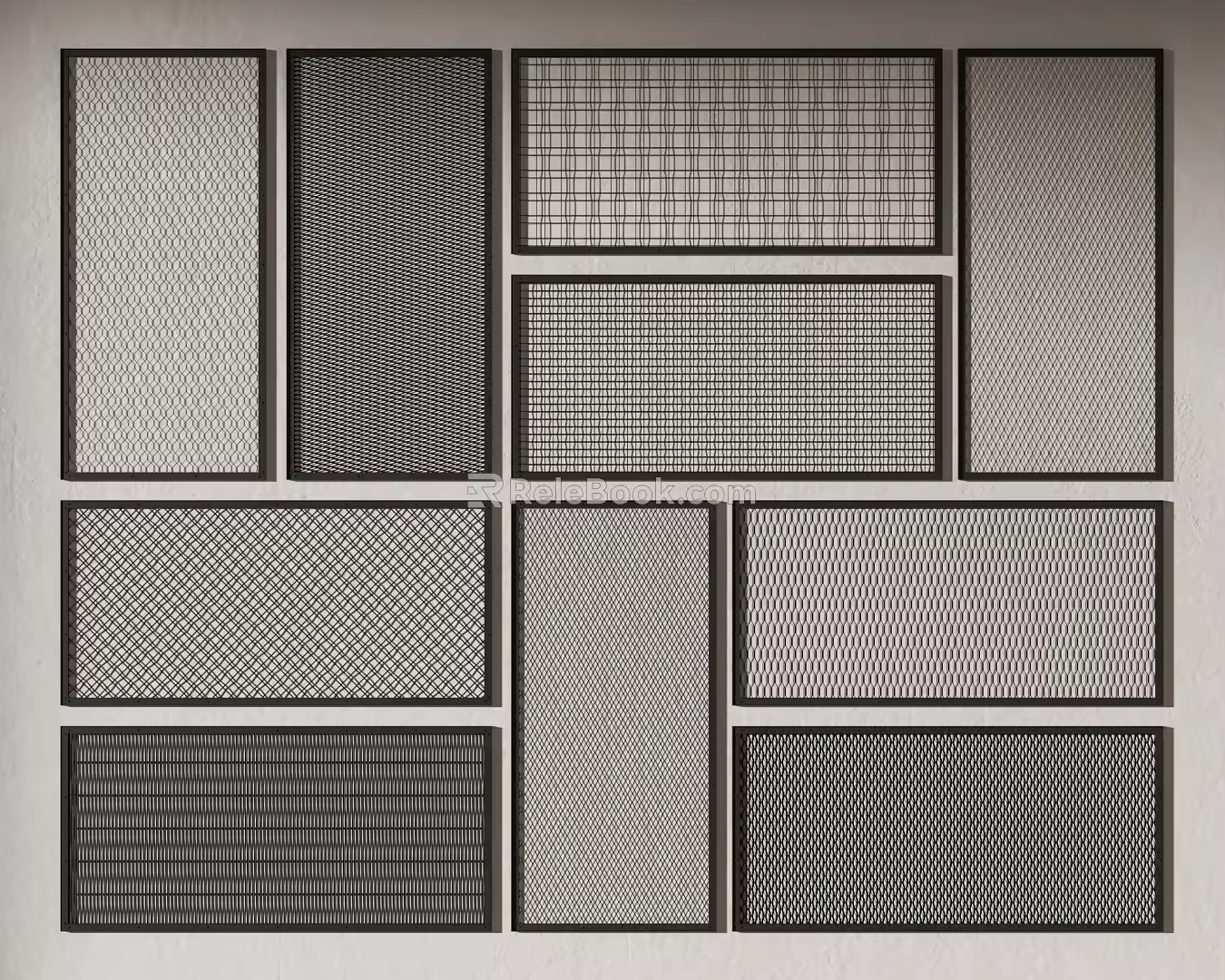 Metal mesh barbed wire fence metal mesh partition metal mesh fence 3d model