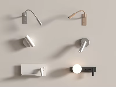 Modern wall lamp reading lamp 3d model