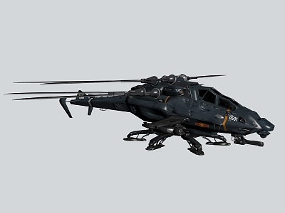 Helicopter Aircraft Vehicle 3d model