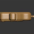 Golden Thumbs Up Shaped Decorative Accessory With Metallic Finish And Detailed Design