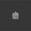 Vintage Metallic Train Carriage 3D Rendered With Small Windows Top Vents And Weathered Surface