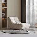 Lazy Sofa Stool Caterpillar Lazy Sofa Round Carpet 3d model