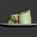 Modern Salmon Roll Salmon Salad Roll Salad Roll Gourmet 3d model