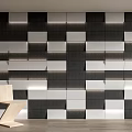 Modern background wall modeling wall 3d model