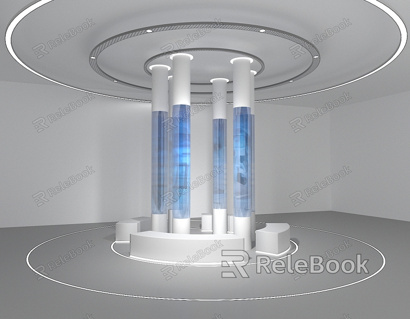 Science and Technology Exhibition Hall Pillars model