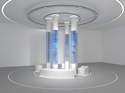 Science and Technology Exhibition Hall Pillars model