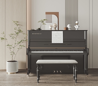 Modern Piano Paint 3d model