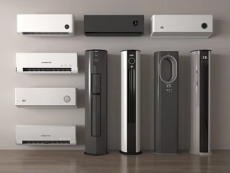 modern air conditioner vertical air conditioner wall mounted air conditioner 3d model