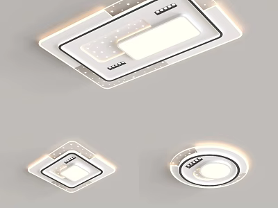 Modern Ceiling Lights With Various Styles And Illumination 3d model