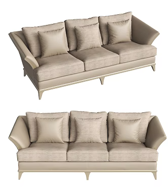 Three-seat sofa 3d model
