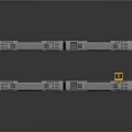 Modern Metro Trains with Silver Body Yellow Doors and Multiple Carriages